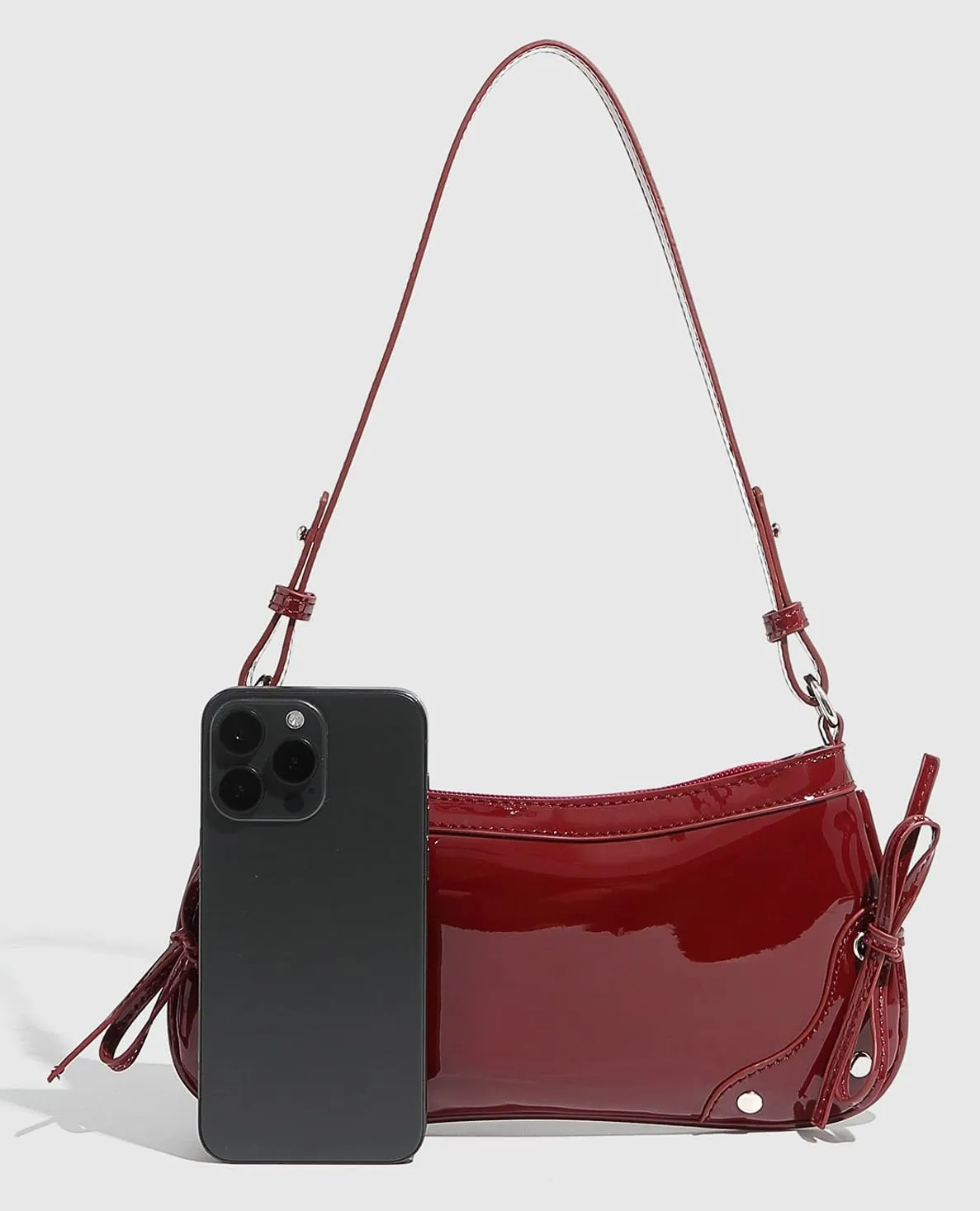 Y2k Crescent Hobo Bags Women 90s Trendy PU Leather Underarm Shoulder Bag Cute Crossbody Phone Purse Retro Tote Handbag