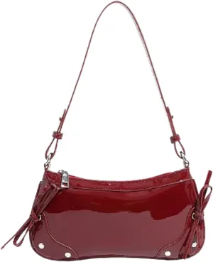 Y2k Crescent Hobo Bags Women 90s Trendy PU Leather Underarm Shoulder Bag Cute Crossbody Phone Purse Retro Tote Handbag