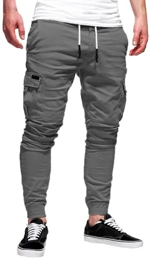 ZHUER Mens Slim Fit Sweatpants Cargo Pants Stretch Elastic Waist Jogger Pants Fashion Casual Chino Pants 2023 Fall Winter